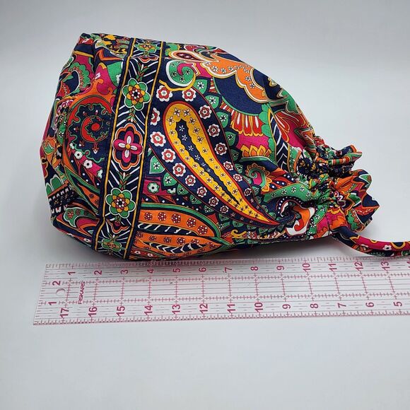 Vera Bradley 2013 Venetian Paisley Green Orange Red Ditty Drawstring Bag - Picture 8 of 9